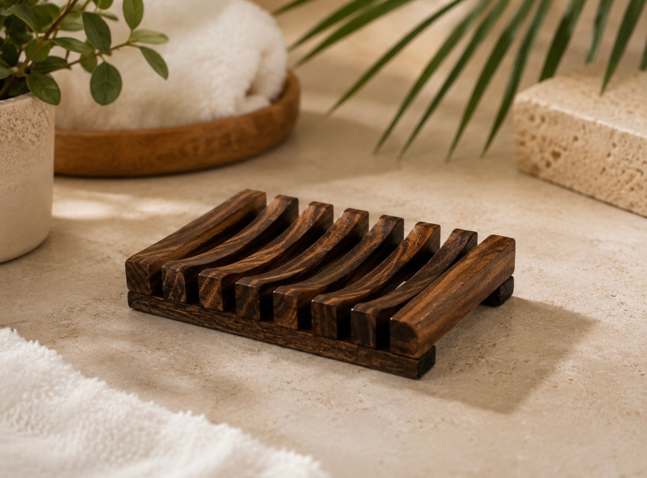 Wooden soap tray