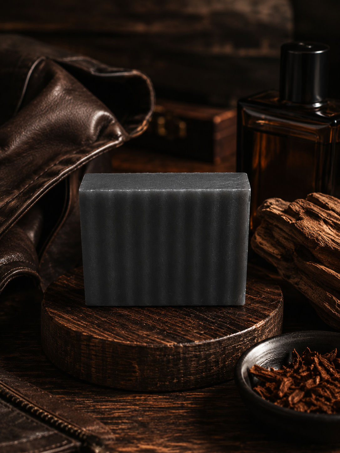 Bold Masculine – Leather & Teakwood